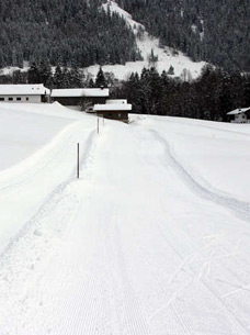 Langlaufstrecke im Winterurlaub Berchtesgaden